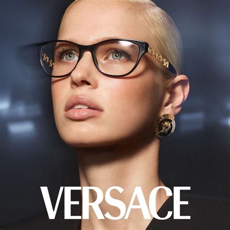 versace rimmed glasses|clear Versace glasses on face.